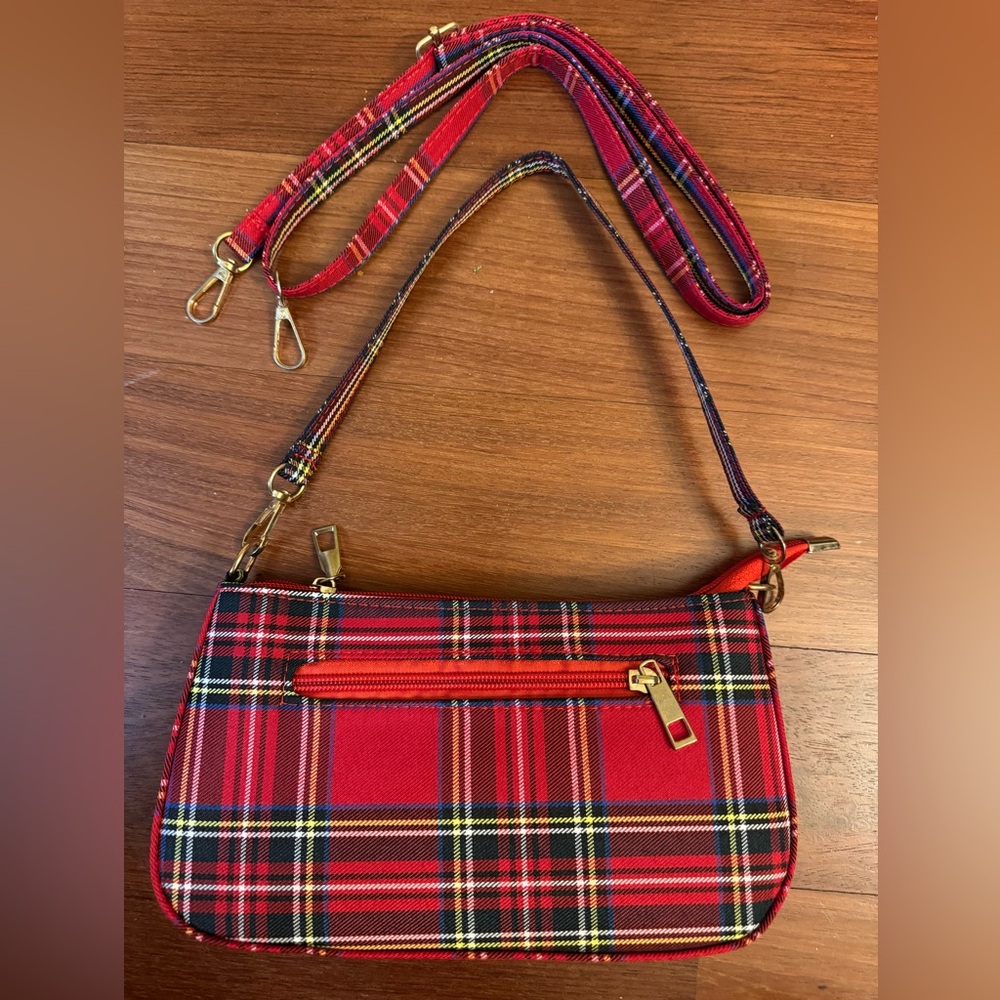 Tarten red Plaid purse handbag crossbody shoulder bag clutch Scottish winter NEW
